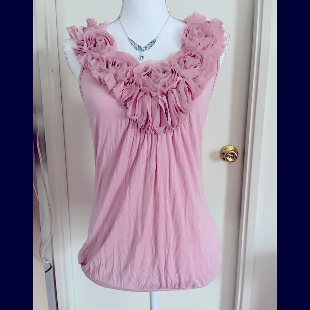Pink cotton rose blouse